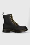 Шкіряні черевики Dr. Martens 1460 Pascal жіночі колір чорний на плоскому ходу утеплене