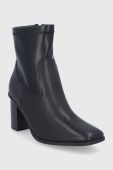 Шкіряні черевики Aldo жіночі колір чорний каблук блок (1764247)