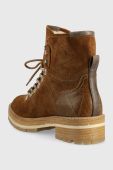 Черевики Mustang жіночі колір коричневий на плоскому ходу злегка утеплена (2603456)