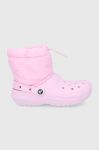 Зимові чоботи Crocs Classic Lined Neo Puff Boot колір рожевий 206630 Зимові чоботи Crocs Classic Lined Neo Puff Boot колір рожевий 206630
