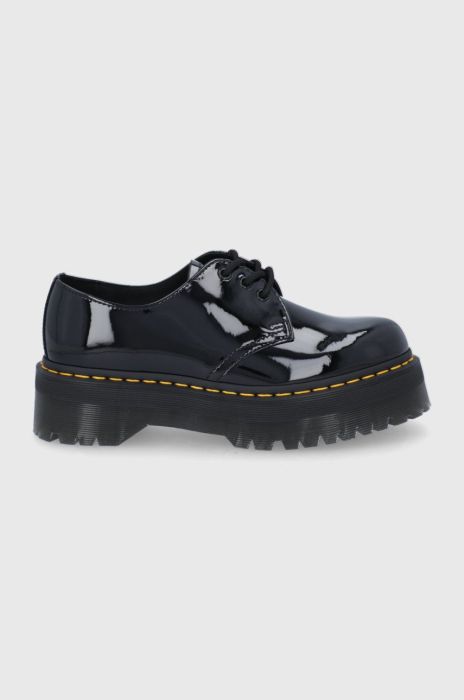 Шкіряні туфлі Dr. Martens 1461 Quad колір чорний 26647001-Black.Pate Шкіряні туфлі Dr. Martens 1461 Quad колір чорний 26647001-Black.Pate