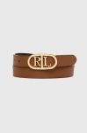 Двосторонній ремінь Lauren Ralph Lauren жіночий колір коричневий Двосторонній ремінь Lauren Ralph Lauren жіночий колір коричневий