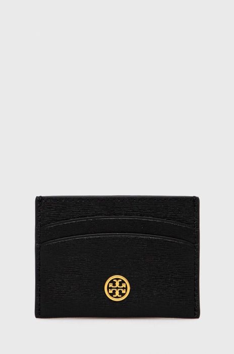 Шкіряний гаманець Tory Burch жіночий колір чорний (1682328) Шкіряний гаманець Tory Burch жіночий колір чорний (1682328)