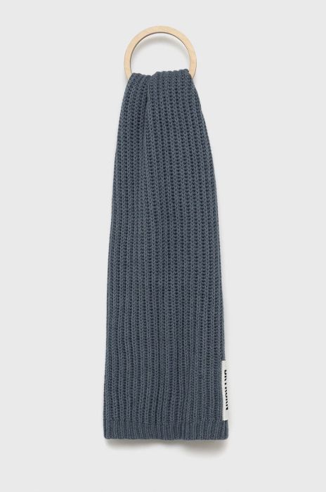 Вовняний шарф Drykorn гладкий колір блакитний Вовняний шарф Drykorn гладкий колір блакитний