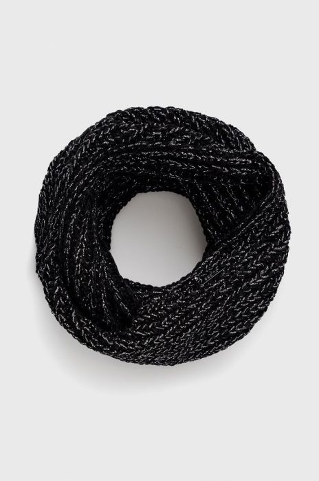 Дитячий шарф Guess колір чорний гладкий Дитячий шарф Guess колір чорний гладкий