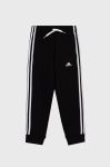 Дитячі штани adidas колір чорний гладке Дитячі штани adidas колір чорний гладке