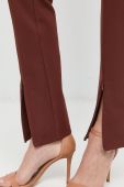 Штани Ivy Oak жіночі колір бордовий прямі висока посадка Штани Ivy Oak жіночі колір бордовий прямі висока посадка