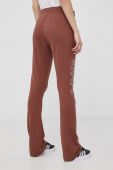 Штани adidas Originals жіночі колір коричневий гладкі Штани adidas Originals жіночі колір коричневий гладкі