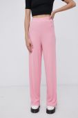 Штани Fila жіночі колір рожевий гладкі Штани Fila жіночі колір рожевий гладкі
