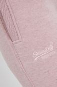 Штани Superdry жіночі колір рожевий меланж