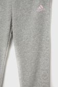 Дитячі штани adidas колір сірий меланж