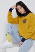 Светр HUF жіночий колір жовтий легкий півгольф Светр HUF жіночий колір жовтий легкий півгольф