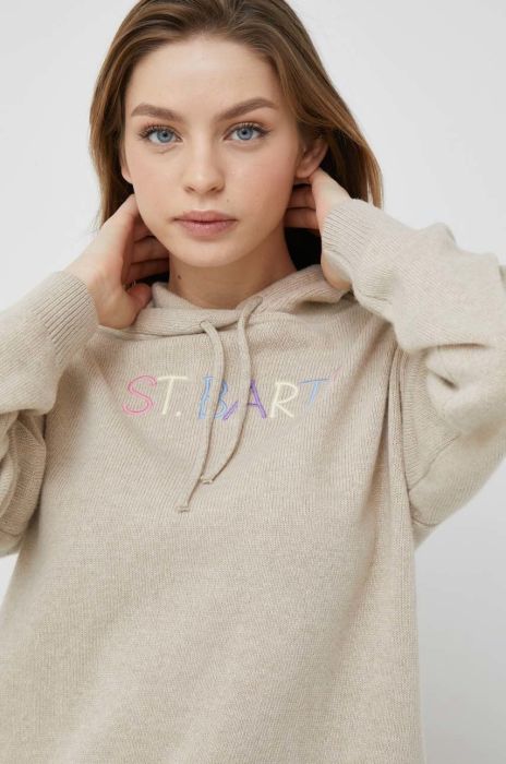 Вовняний светр MC2 Saint Barth жіночий колір бежевий