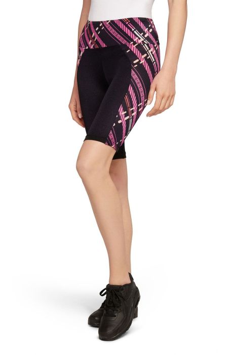 Шорти Wolford Hanna Biker жіночі колір чорний візерунок висока посадка