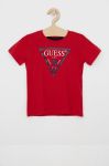 Дитяча футболка Guess колір червоний меланж (1534948) Дитяча футболка Guess колір червоний меланж (1534948)