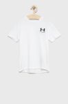 Дитяча футболка Under Armour колір білий однотонний Дитяча футболка Under Armour колір білий однотонний