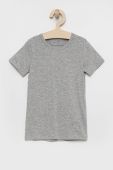 Дитяча футболка United Colors of Benetton колір сірий гладкий