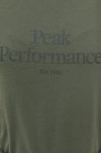 Бавовняна футболка Peak Performance колір зелений Бавовняна футболка Peak Performance колір зелений