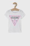 Дитяча бавовняна футболка Guess колір білий (1536252)