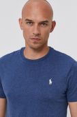 Футболка Polo Ralph Lauren чоловіча гладкий колір блакитний Футболка Polo Ralph Lauren чоловіча гладкий колір блакитний