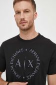 Бавовняна футболка Armani Exchange колір чорний з принтом (3387667) Бавовняна футболка Armani Exchange колір чорний з принтом (3387667)