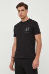 Бавовняна футболка Armani Exchange колір чорний з аплікацією (3406765)