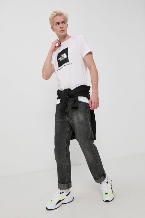 Бавовняна футболка The North Face колір білий однотонний (1732961) Бавовняна футболка The North Face колір білий однотонний (1732961)