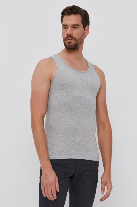 Футболка United Colors of Benetton чоловіча колір сірий Футболка United Colors of Benetton чоловіча колір сірий