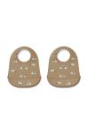 Дитячий слюнявчик Liewood Tilda 2-pack колір бежевий (3189826)