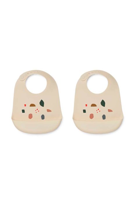 Дитячий слюнявчик Liewood Tilda 2-pack колір бежевий (2805956) Дитячий слюнявчик Liewood Tilda 2-pack колір бежевий (2805956)