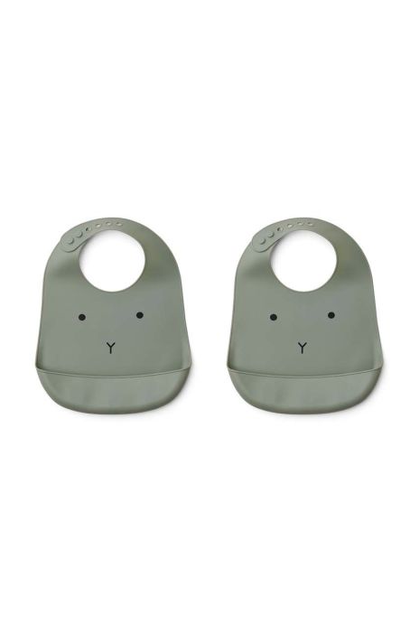 Дитячий слюнявчик Liewood Tilda 2-pack колір зелений (2805836)