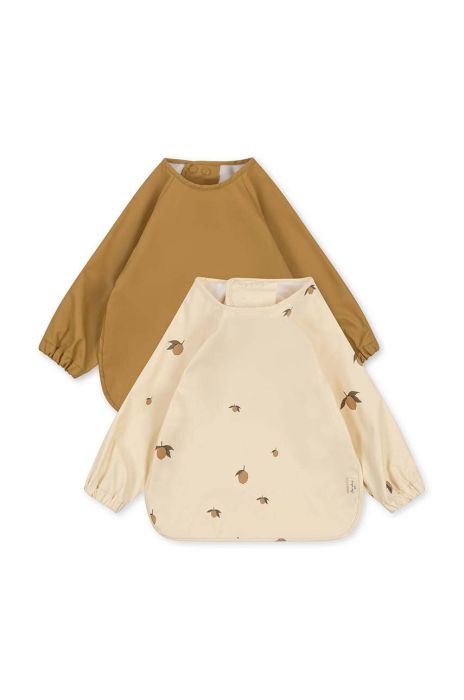 Дитячий слюнявчик Konges Sl?jd 2-pack колір бежевий (2835707) Дитячий слюнявчик Konges Sl?jd 2-pack колір бежевий (2835707)