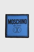Шовкова кишенькова хустка Moschino x Smiley колір блакитний