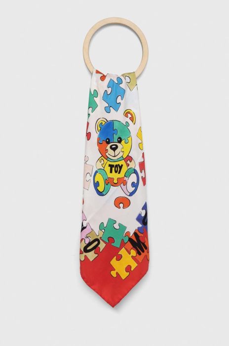 Шовкова хустка на шию Moschino колір червоний візерунок (2928891) Шовкова хустка на шию Moschino колір червоний візерунок (2928891)