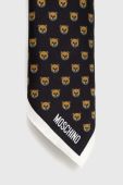 Шовкова кишенькова хустка Moschino колір чорний Шовкова кишенькова хустка Moschino колір чорний
