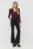 Блузка Morgan жіноча колір бордовий однотонна (2847176)