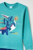 Дитяча бавовняна піжама OVS візерунок колір блакитний Дитяча бавовняна піжама OVS візерунок колір блакитний