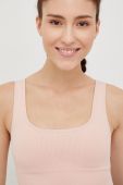 Спортивний бюстгальтер Dkny колір рожевий однотонний Спортивний бюстгальтер Dkny колір рожевий однотонний
