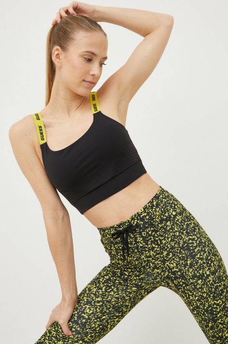 Спортивний бюстгальтер Guess колір чорний візерунок (2499492) Спортивний бюстгальтер Guess колір чорний візерунок (2499492)