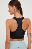 Спортивний бюстгальтер Reebok Running Essentials колір чорний однотонний Спортивний бюстгальтер Reebok Running Essentials колір чорний однотонний