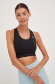 Спортивний бюстгальтер Reebok Running Essentials колір чорний однотонний Спортивний бюстгальтер Reebok Running Essentials колір чорний однотонний