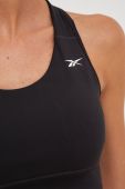 Спортивний бюстгальтер Reebok Running Essentials колір чорний однотонний Спортивний бюстгальтер Reebok Running Essentials колір чорний однотонний