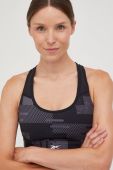 Спортивний бюстгальтер Reebok Lux колір сірий візерунок Спортивний бюстгальтер Reebok Lux колір сірий візерунок