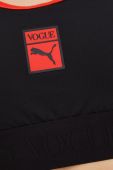 Спортивний бюстгальтер Puma X Vogue колір чорний однотонний Спортивний бюстгальтер Puma X Vogue колір чорний однотонний
