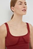 Спортивний бюстгальтер Puma x VOGUE колір бордовий однотонний 536689-22 Спортивний бюстгальтер Puma x VOGUE колір бордовий однотонний 536689-22