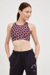 Спортивний бюстгальтер Tommy Hilfiger колір бордовий візерунок Спортивний бюстгальтер Tommy Hilfiger колір бордовий візерунок