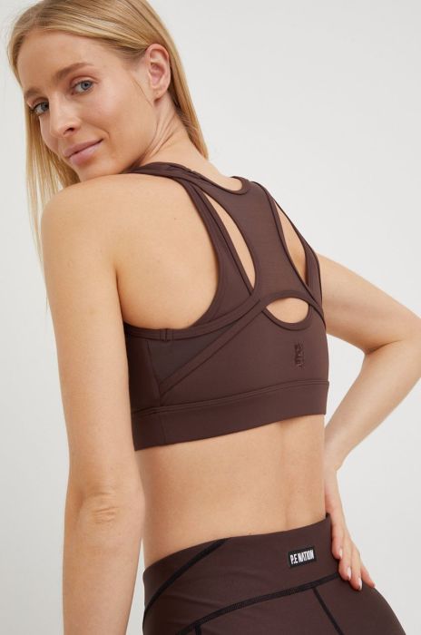 Спортивний бюстгальтер P.E Nation Rudimental колір чорний однотонний