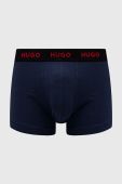 Боксери HUGO (3-pack) чоловічі колір синій (2502490)