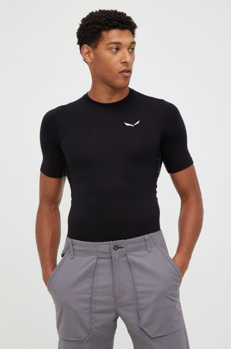 Salewa Функціональна футболка Cristallo колір чорний Salewa Функціональна футболка Cristallo колір чорний