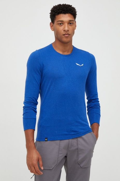 Функціональний лонгслів Salewa Lavaredo Hemp колір блакитний Функціональний лонгслів Salewa Lavaredo Hemp колір блакитний